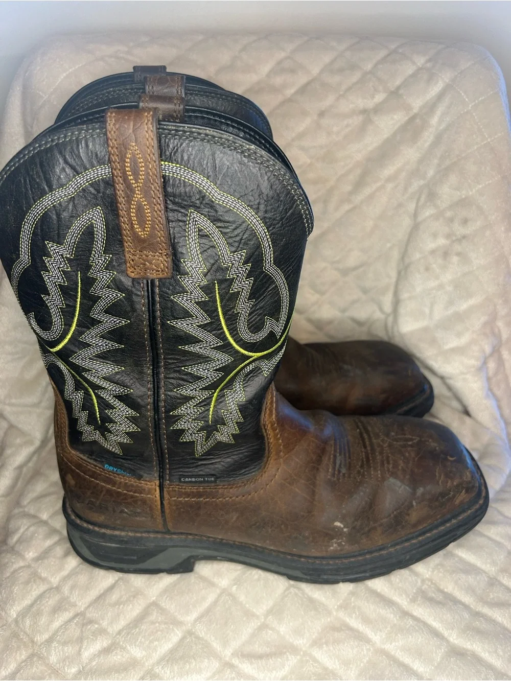 Ariat Brown Leather Work Compost Toe Waterproof Boots